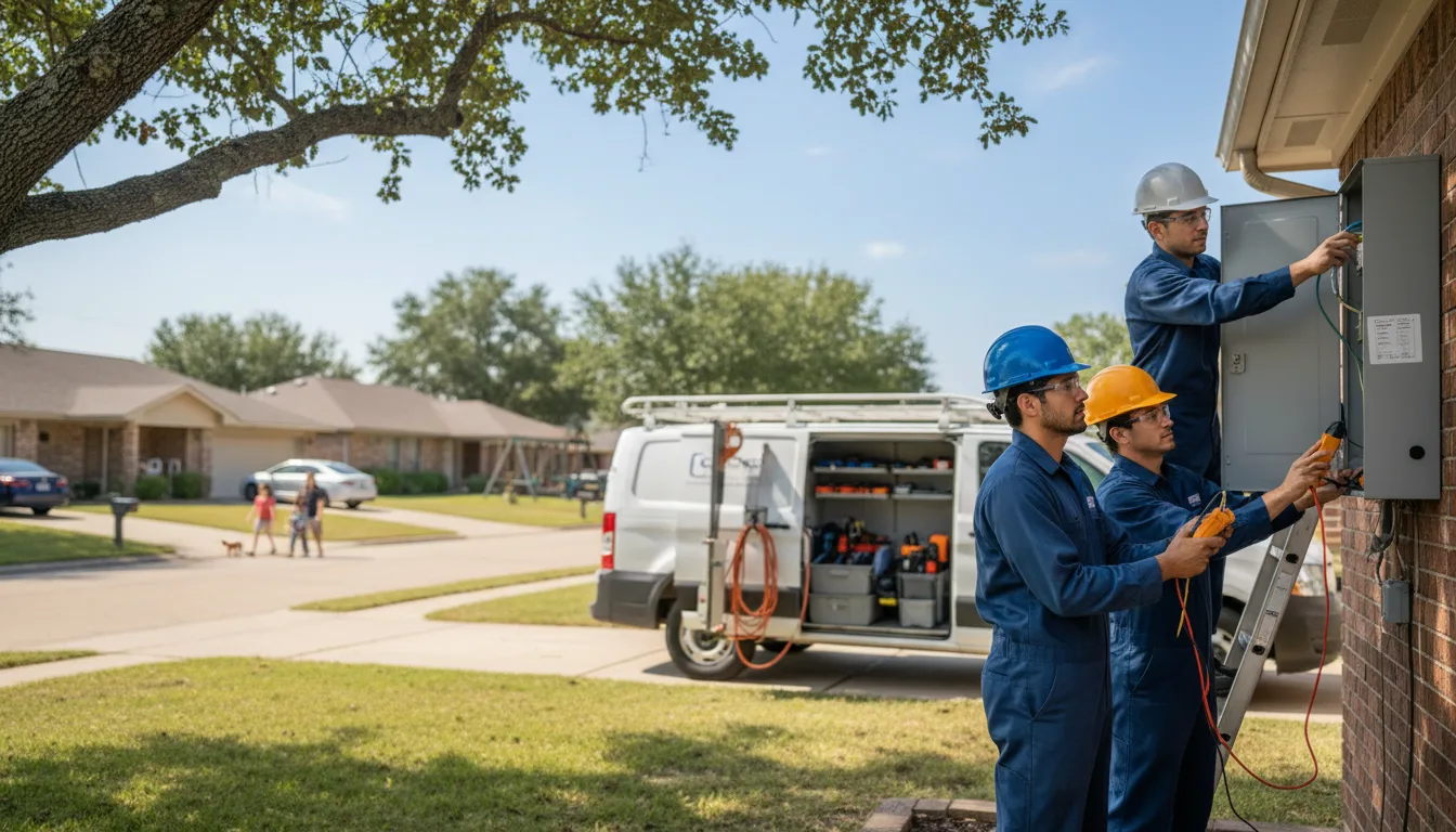Certified electrician providing emergency electrical services in Footville, WI